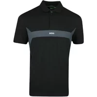 Schwarzes Logo Print Polo Shirt Hugo Boss