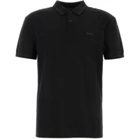 Schwarzes Piquet Polo Shirt Boss