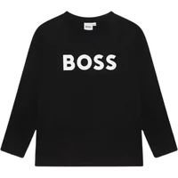 Schwarzes T-Shirt mit langen Ärmeln Hugo Boss