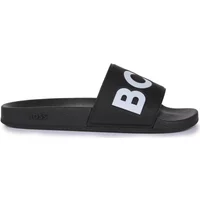 Slide Sandalen Schwarz Weiß Herren Boss