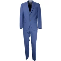 Slim Fit Anzug aus elastischer Wolle in Blau Hugo Boss