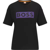 Slim Fit Baumwoll T-Shirt mit Verziertem Logo Hugo Boss