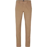 Slim Fit Gabardine Baumwoll Chinos Beige Hugo Boss