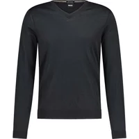 Slim-Fit V-Ausschnitt Wollpullover Hugo Boss