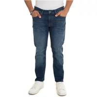 Stone Washed Denim Jeans mit Top-Reißverschluss Boss