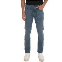 Stone Washed Denim Jeans mit Top-Reißverschluss Boss