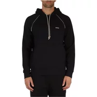 Stretch-Baumwollkapuzenpullover mit Logo Boss