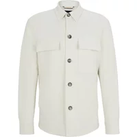 Stretch Jersey Overshirt in Weiß Hugo Boss