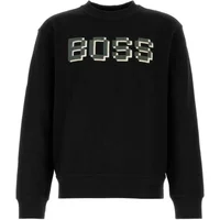 Stylischer Schwarzer Baumwollpullover Boss