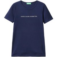 United Colors of Benetton T-Shirt (1-tlg) mit glitzerndem Druck