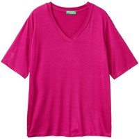 United Colors of Benetton T-Shirt mit V-Ausschnitt