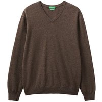 United Colors of Benetton V-Ausschnitt-Pullover im cleanen Look