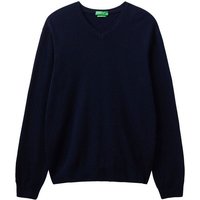 United Colors of Benetton V-Ausschnitt-Pullover im cleanen Look