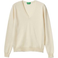 United Colors of Benetton V-Ausschnitt-Pullover mit klassischer Form