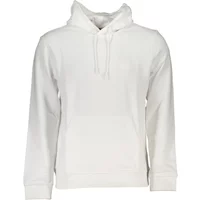 Weißer Kapuzenpullover mit Logo-Applikation Hugo Boss