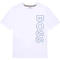 Weißes Crew Neck T-shirt Front Logo Hugo Boss