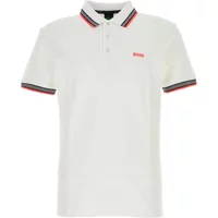 Weißes Piquet Polo Shirt Boss