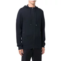 Zip-Up Hoodie - Schwarz Baumwolle Wolle Hugo Boss