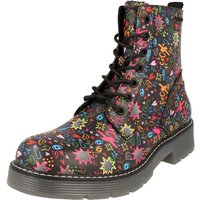 TOM TAILOR 4290350035 Damen Schuhe Winterstiefel Graffiti Schnürboots Reißverschluss