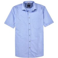 OLYMP Langarmhemd blau regular fit (1-tlg)