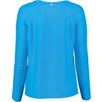 Brax Strickpullover BRAX Pullover Lesley blau im trendigen Linksstrick