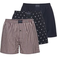 TOM TAILOR Boxershorts TOM TAILOR Herren Boxershort blau bedruckt 3er Pac (3-St)