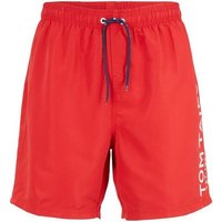 TOM TAILOR Badeshorts Badehose mit großem Schrift-Print seitlich