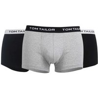 TOM TAILOR Boxershorts TOM TAILOR 3er Pack Hip Boxer Shorts Mit Logo Elastikbund