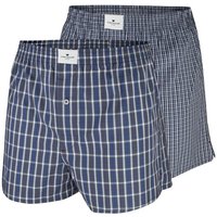 TOM TAILOR Boxershorts (2-St) Webboxer mit verdeckter Knopfleiste im 2er Pack