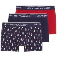 TOM TAILOR Boxershorts Hip Pants im 3er Pack mit Weihnachtsmotiv