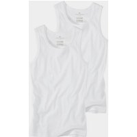 TOM TAILOR Unterhemd Herren Tanktop (2-St) Baumwolle Doppelpack