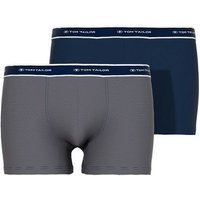 TOM TAILOR Boxershorts TOM TAILOR Herren Hip Pants blau uni 2er Pack (2-St)