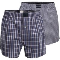 TOM TAILOR Boxershorts TOM TAILOR Herren Boxershort blau kariert 2er Pack (2-St)