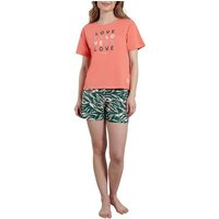 TOM TAILOR Shorty TOM TAILOR Damen Shorty grün Motivprint (1 tlg)