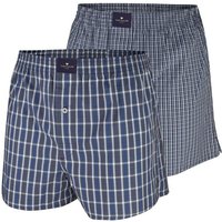 TOM TAILOR Boxershorts (2-St) Webboxer mit verdeckter Knopfleiste im 2er Pack