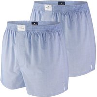 TOM TAILOR Boxershorts (2-St) Webboxer mit verdeckter Knopfleiste im 2er Pack