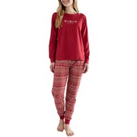 TOM TAILOR Pyjama TOM TAILOR Damen Pyjama rot bedruckt (1 tlg)