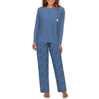 TOM TAILOR Pyjama TOM TAILOR Damen Pyjama blau bedruckt (1 tlg)