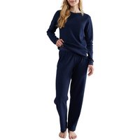 TOM TAILOR Hausanzug TOM TAILOR Damen Trainingsanzug blau uni (1 tlg)