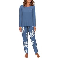 TOM TAILOR Pyjama TOM TAILOR Damen Pyjama blau bedruckt (1 tlg)