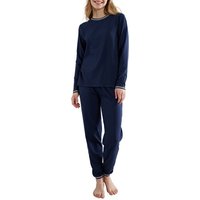 TOM TAILOR Pyjama TOM TAILOR Damen Pyjama blau uni (1 tlg)