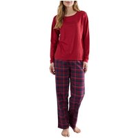 TOM TAILOR Pyjama TOM TAILOR Damen Pyjama rot kariert (1 tlg)