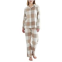 TOM TAILOR Pyjama TOM TAILOR Damen Pyjama braun kariert (1 tlg)