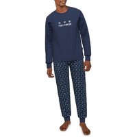 TOM TAILOR Pyjama TOM TAILOR Herren Pyjama blau bedruckt (1 tlg)