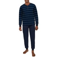 TOM TAILOR Pyjama TOM TAILOR Herren Pyjama blau quergestreift (1 tlg)