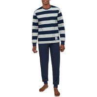 TOM TAILOR Pyjama TOM TAILOR Herren Pyjama blau quergestreift (1 tlg)