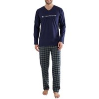 TOM TAILOR Pyjama TOM TAILOR Herren Pyjama blau kariert (1 tlg)