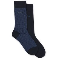 BOSS 2er Pack mittelhohe Socken mit Rippbündchen