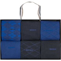 BOSS 6er Pack Geschenkbox Socken mit verschiedenen Motiven