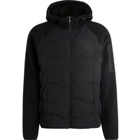 BOSS GREEN Elastische Hybrid-Steppjacke mit gefütterten Fleece-Ärmeln